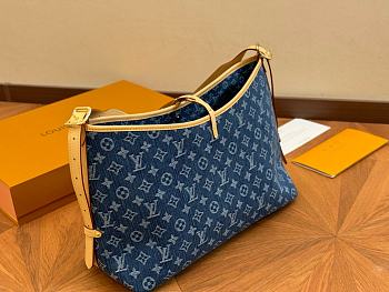 LOUIS VUITTON CARRYALL BAG Denim 38cm x 29cm