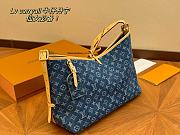 LOUIS VUITTON CARRYALL BAG Denim 38cm x 29cm - 6
