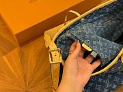 LOUIS VUITTON CARRYALL BAG Denim 38cm x 29cm - 5