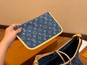 LOUIS VUITTON CARRYALL BAG Denim 38cm x 29cm - 4