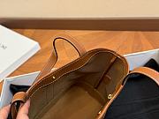 Celine SMALL BUCKET IN TRIOMPHE CANVAS AND CALFSKIN TAN 191442CAS 25cm x 23cm - 4