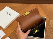 CELINE CHAIN SHOULDER BAG CLAUDE in Triomphe canvas 20cm x 10cm - 3