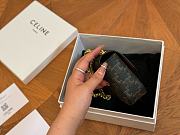 CELINE CHAIN SHOULDER BAG CLAUDE in Triomphe canvas 20cm x 10cm - 4