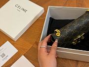 CELINE CHAIN SHOULDER BAG CLAUDE in Triomphe canvas 20cm x 10cm - 2
