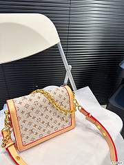 Louis Vuitton Mini Dauphine Beige BAG Monogram Jacquard 20cm x 15cm - 2