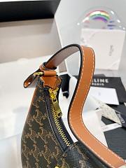Celine Brown Canvas Ava Triomphe Shoulder Bag 23cm×13.5cm×6cm - 3