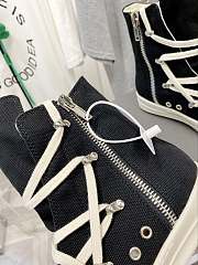 Rick Owens high-top canvas black shoes - 5