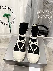 Rick Owens high-top canvas black shoes - 2