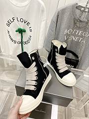 Rick Owens high-top canvas shoes with thick laces - 5