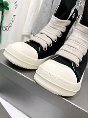 Rick Owens high-top canvas shoes with thick laces - 3