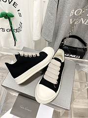 Rick Owens DRKSHDW Canvas Low Top Black Milk DU01B7802 DMW1 911 - 3