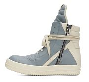 Rick Owens geobasket leather high-top sneakers - blue and milk 242232M236054 - 2