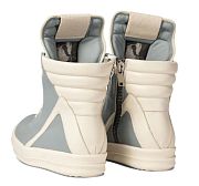 Rick Owens geobasket leather high-top sneakers - blue and milk 242232M236054 - 3