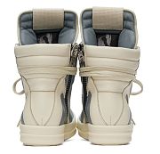 Rick Owens geobasket leather high-top sneakers - blue and milk 242232M236054 - 5