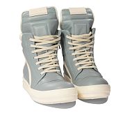 Rick Owens geobasket leather high-top sneakers - blue and milk 242232M236054 - 6