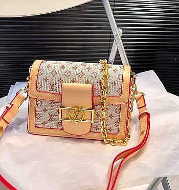 Louis Vuitton Mini Dauphine Beige BAG Monogram Jacquard 20cm x 15cm