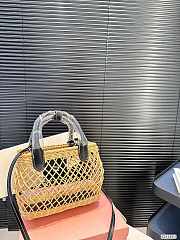 Miu Miu Woven Black Tote Bag 23cm x 19cm - 6