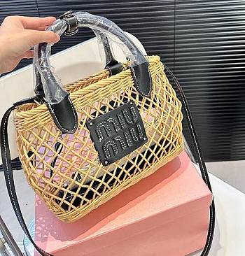 Miu Miu Woven Black Tote Bag 23cm x 19cm