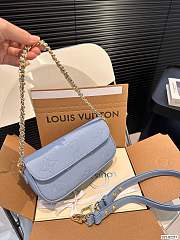 Louis Vuitton Wallet On Chain blue bag P165 22cm x 11cm - 4