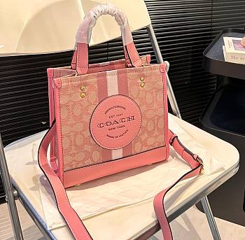 Coach Dempsey Tote Pink Bag 22cm x 21cm