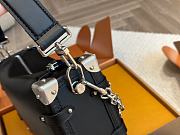 Louis Vuitton LV Women Side Trunk MM Handbag Black Grained Calf Leather M25160 23cm x 16cm - 4