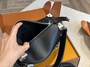 Louis Vuitton LV Women Side Trunk MM Handbag Black Grained Calf Leather M25160 23cm x 16cm - 5