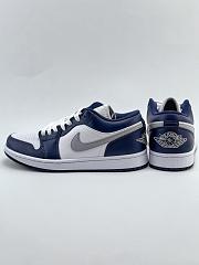 Air Jordan 1 Low Wolf Grey Midnight Navy 553558-141 - 6