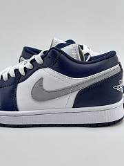 Air Jordan 1 Low Wolf Grey Midnight Navy 553558-141 - 5