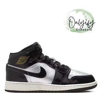 Air Jordan 1 Mid SE Black Metallic Silver Sail Metallic Gold FZ3938-001