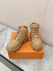 LV Checker Ankle Boot Beige 1ACN8D - 5
