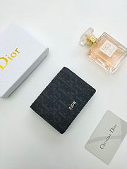 Wallet with Money Clip Black Dior Oblique Jacquard  11.3 x 8.2 x 1 cm - 3