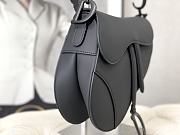 Dior Ultramatte Black Calfskin Medium Saddle Bag 25cm x 20cm x 5 cm - 6