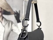 Dior Ultramatte Black Calfskin Medium Saddle Bag 25cm x 20cm x 5 cm - 5