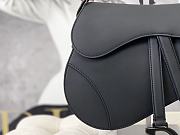 Dior Ultramatte Black Calfskin Medium Saddle Bag 25cm x 20cm x 5 cm - 4