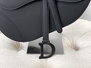 Dior Ultramatte Black Calfskin Medium Saddle Bag 25cm x 20cm x 5 cm - 3