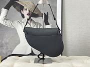 Dior Ultramatte Black Calfskin Medium Saddle Bag 25cm x 20cm x 5 cm - 2