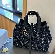 Medium Dior Toujours Bag Black Cannage Tweed M2821OTKV_M911 28.5 x 21.5 x 17 cm - 1