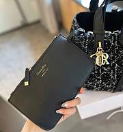 Medium Dior Toujours Bag Black Cannage Tweed M2821OTKV_M911 28.5 x 21.5 x 17 cm - 2