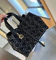 Medium Dior Toujours Bag Black Cannage Tweed M2821OTKV_M911 28.5 x 21.5 x 17 cm - 3