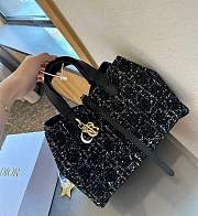 Medium Dior Toujours Bag Black Cannage Tweed M2821OTKV_M911 28.5 x 21.5 x 17 cm - 5