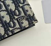 Dior Saddle Bifold Wallet Black Grained Calfskin Marquetry with Beige 2ADBC306YKS_H05E 11.5 x 9.5 cm - 2