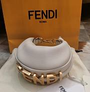 Fendi by Marc Jacobs Fendigraphy Small White Leather Bag 8BR798A5DYF1HEL 20 cm x 13 cm x 7.5 cm - 5