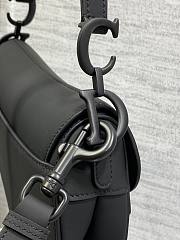 Dior Ultramatte Black Calfskin Mini Saddle Bag 19 x 15 x 6 cm - 2