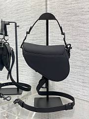 Dior Ultramatte Black Calfskin Mini Saddle Bag 19 x 15 x 6 cm - 5