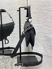 Dior Ultramatte Black Calfskin Mini Saddle Bag 19 x 15 x 6 cm - 6