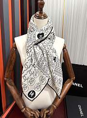 Chanel silk scarf white - 5