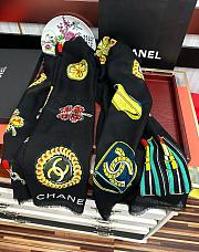 Chanel silk scarf black - 6