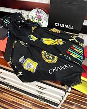 Chanel silk scarf black - 4