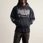 RHUDE 4x4 Logo-Print Cotton-Jersey Hoodie - 3