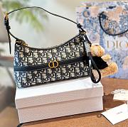 Dior 30 Montaigne Cigale Mini Bag Blue Oblique Jacquard  S2381UTZQ_M928 23cm - 1